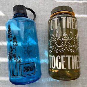 REI Nalgene Bottle Narrow and Wide Mouth Set of 2